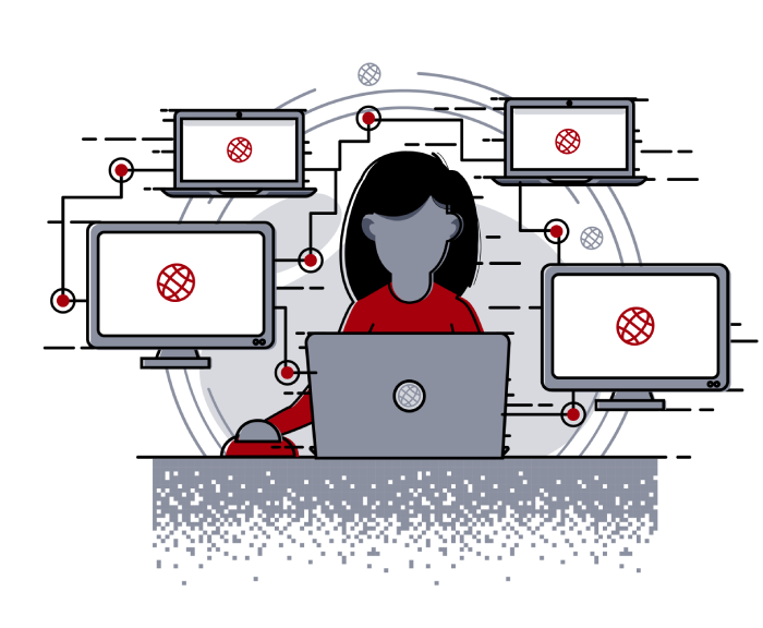 Illustration of cybersecurity services