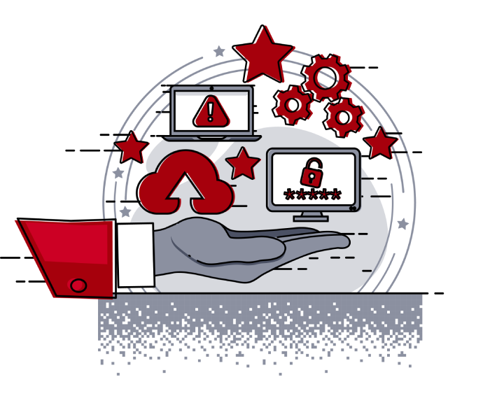 Illustration of cybersecurity services